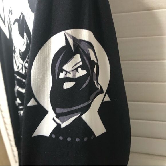 Marvel Cayde Skull Hoodie Black White Long Sleeve Size Small - Picture 3 of 9